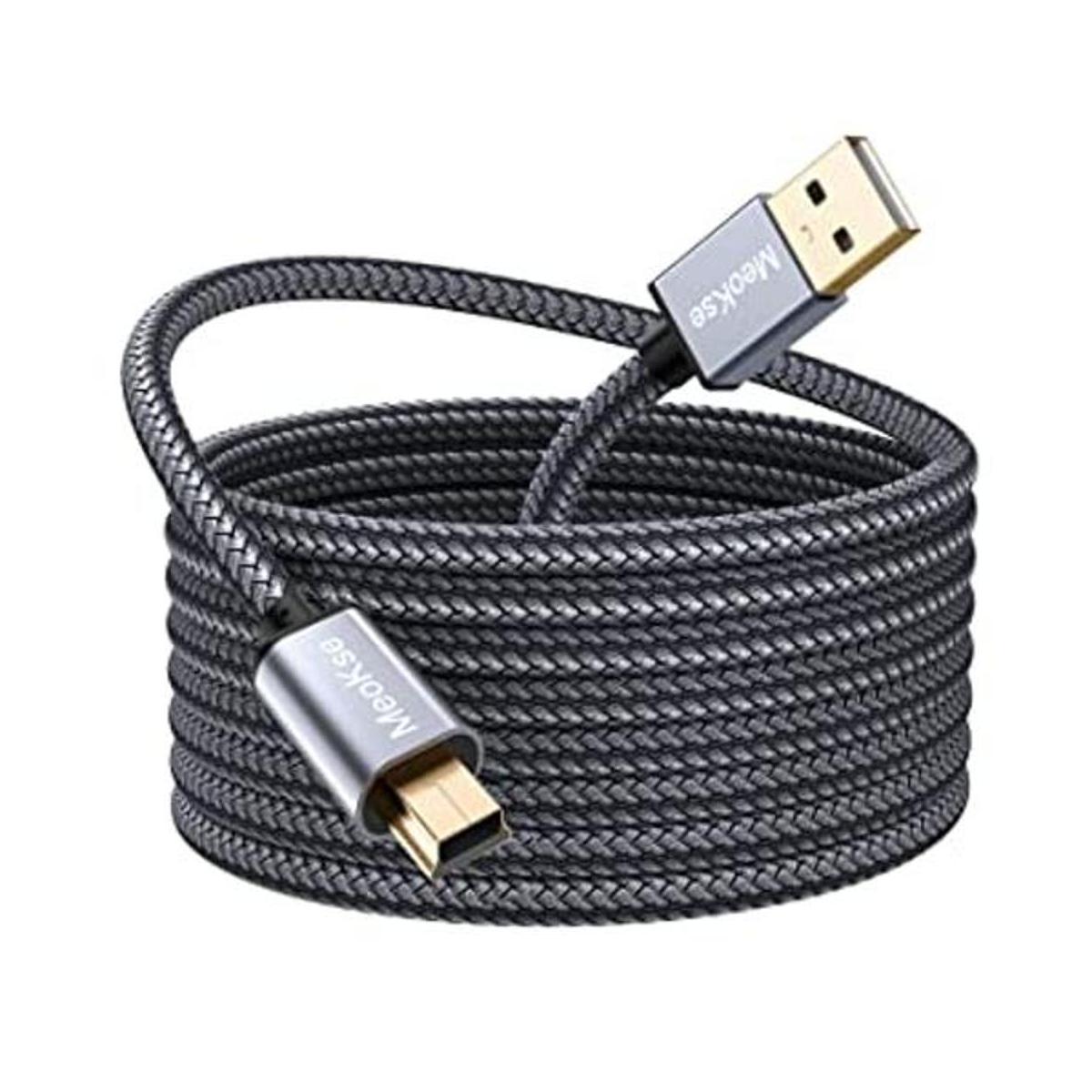 Meokse Cable mini USB portátil de 20 pies USB 2.0 tipo A