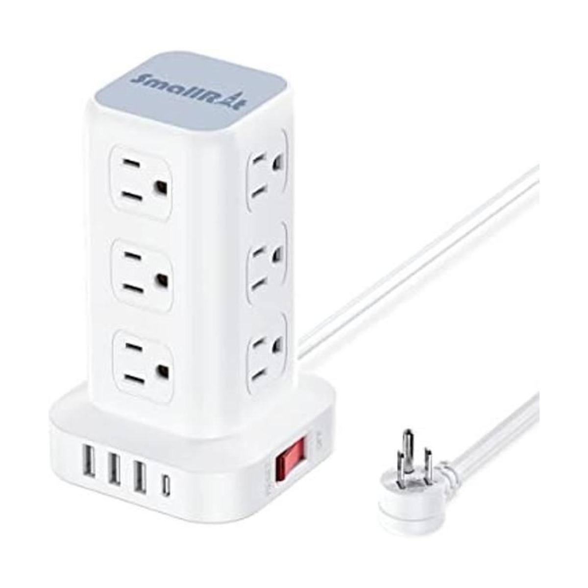 Regleta de alimentación de torre con protector de