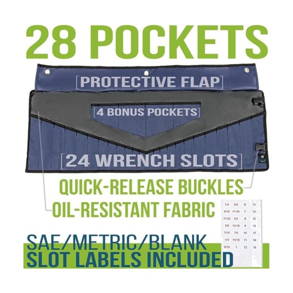 Rugged Tools Bolsa enrollable para llaves Organizador de