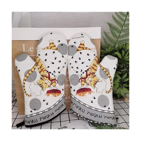 LnQukeji Juego de guantes de horno y soportes para ollas