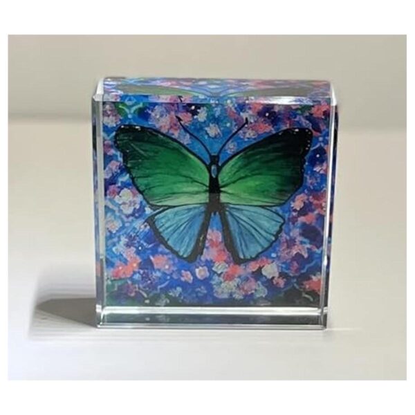 Mariposa de cristal para pisapapeles coleccionables_4