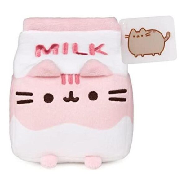 GUND Pusheen Animal de peluche de gato con leche de fresa_1