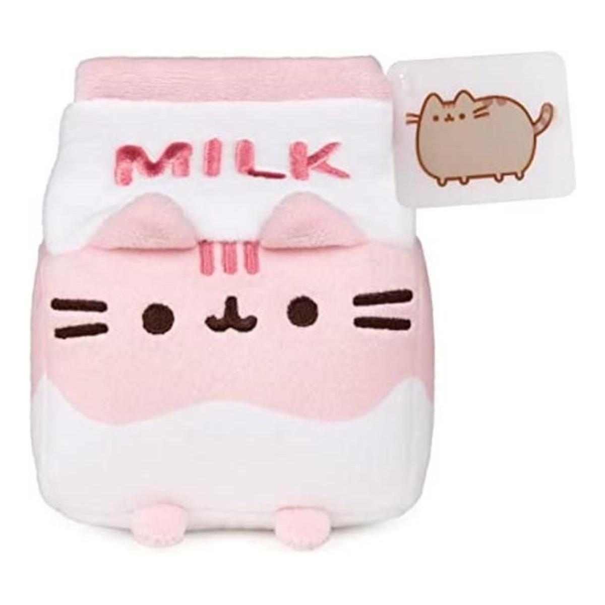 GUND Pusheen Animal de peluche de gato con leche de fresa