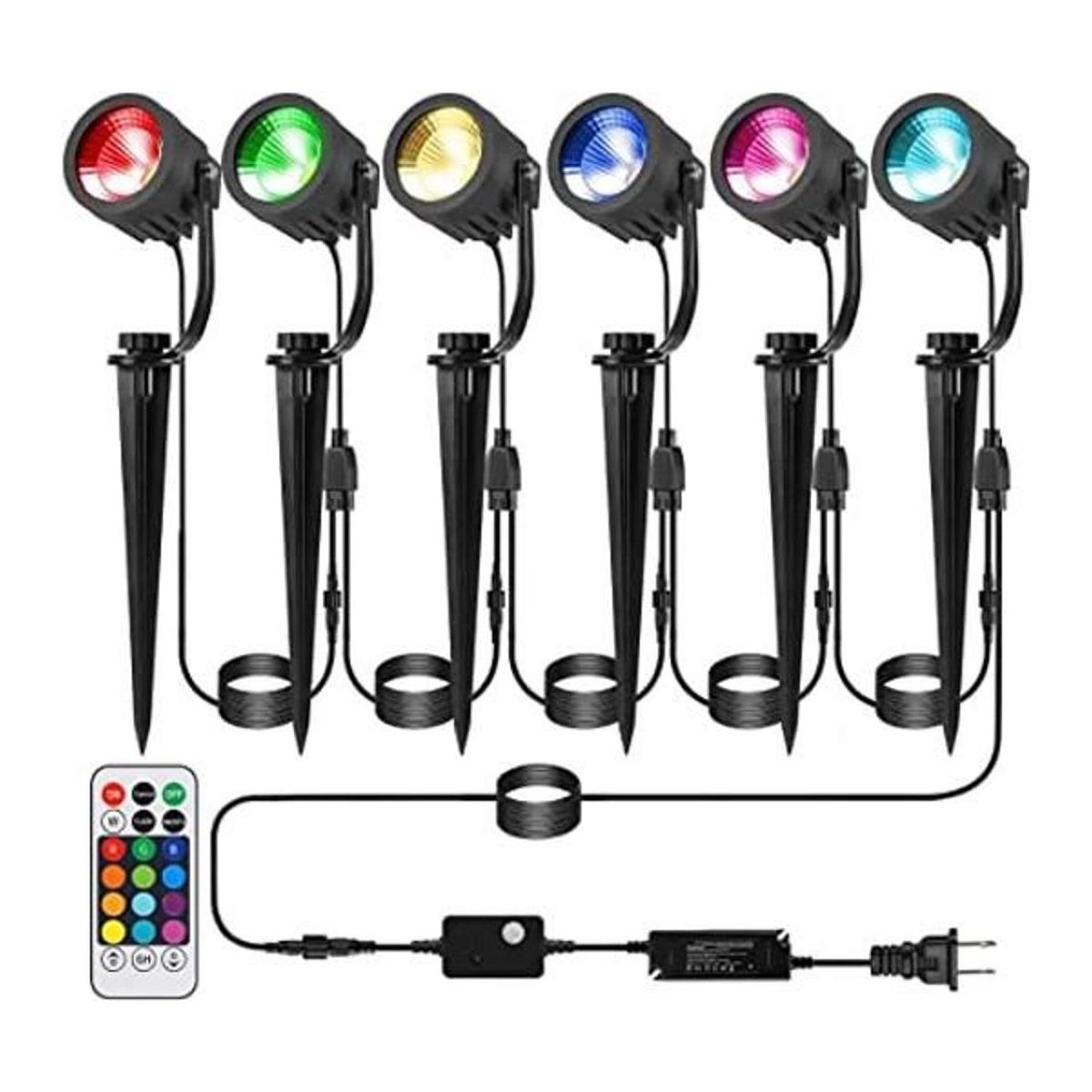 Bright Foco de Halloween para exteriores luces RGB de