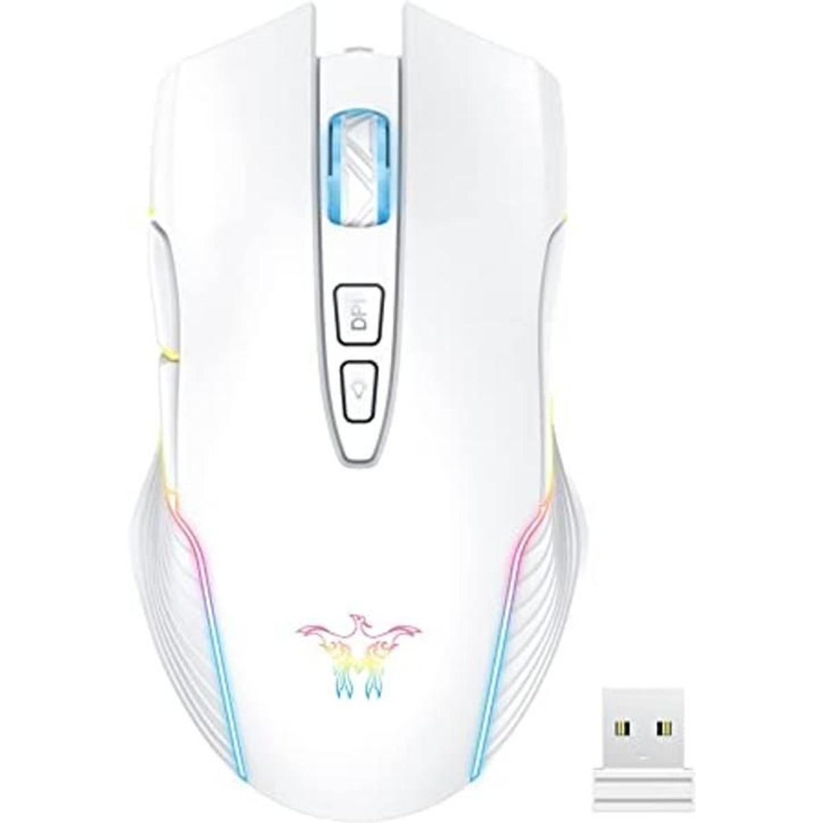 PHNIXGAM Ratón inalámbrico recargable para juegos mouse