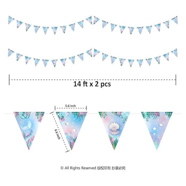 Guirnalda de banderines triangulares para fiestas de_2