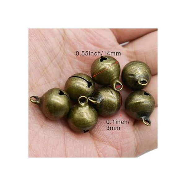 Pinenjoy 50 cascabeles vintage de 0.551 in 59 pulgadas_2