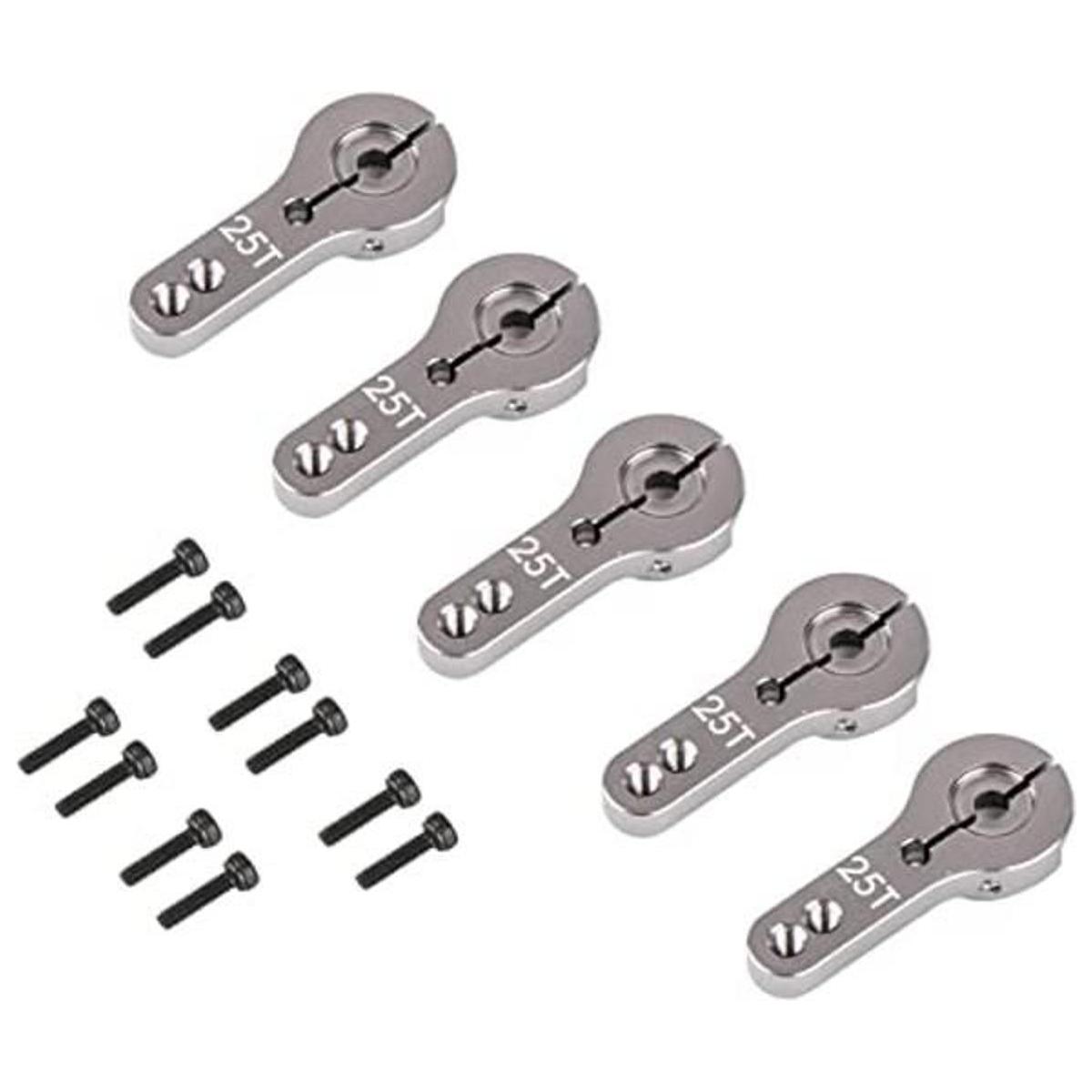 Flash Hobby Juego de 5 bocinas servo de aluminio 25T M3