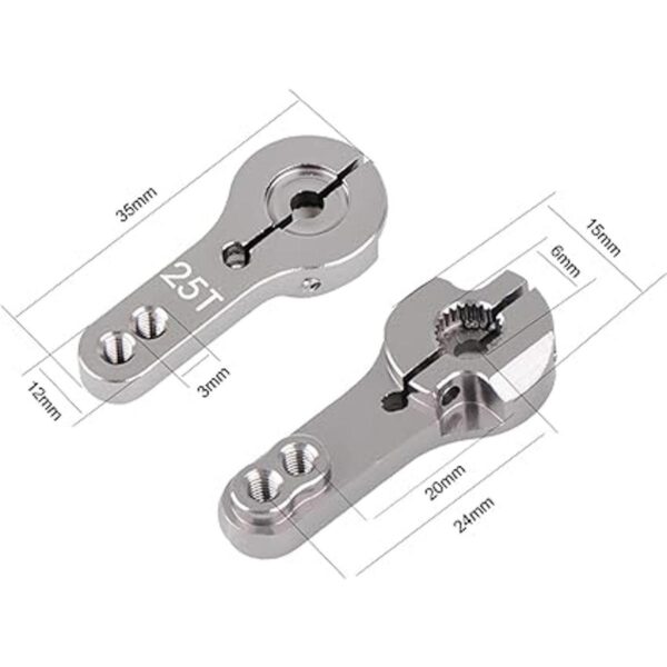Flash Hobby Juego de 5 bocinas servo de aluminio 25T M3_4