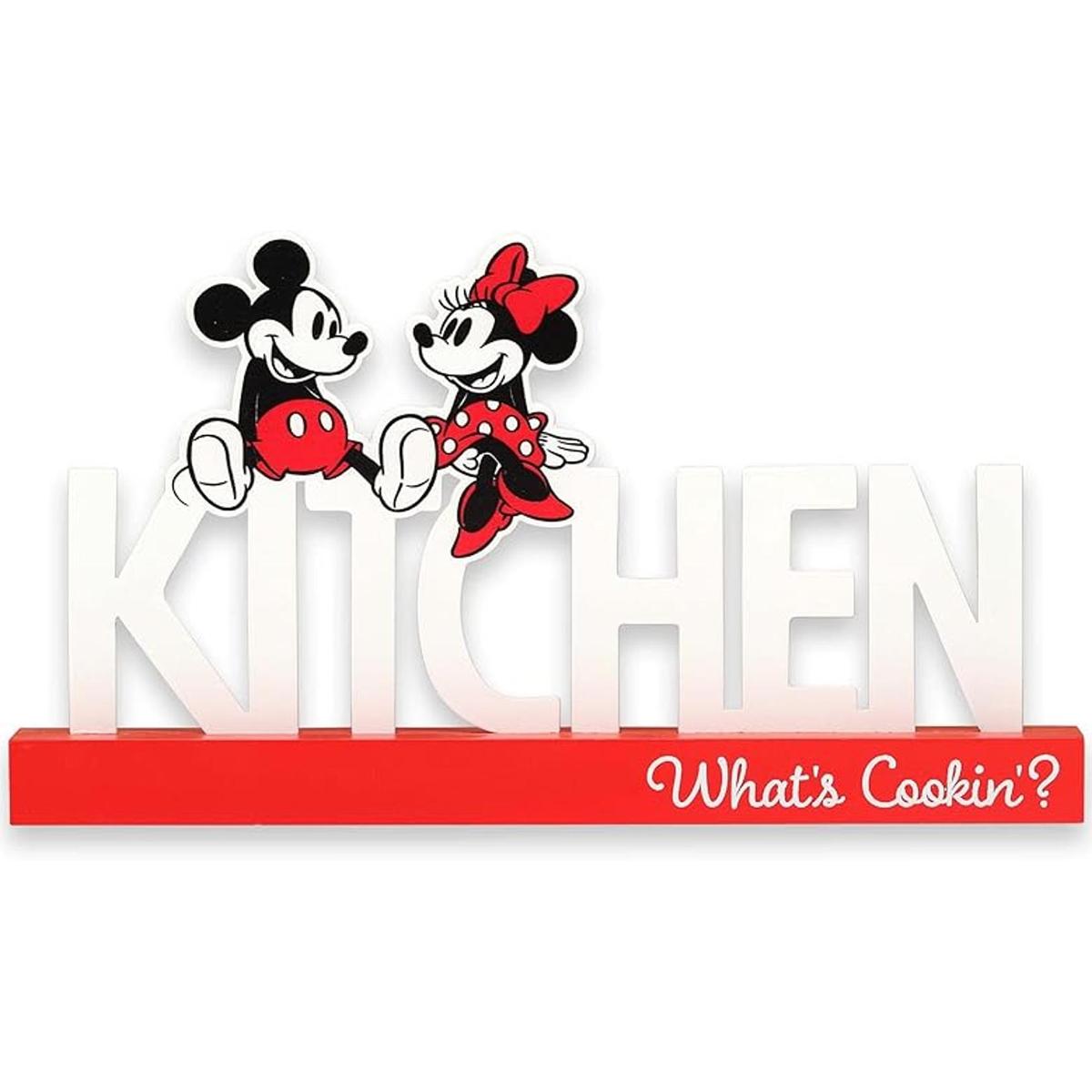 Decoración de mesa de cocina de Mickey Mouse y Minnie