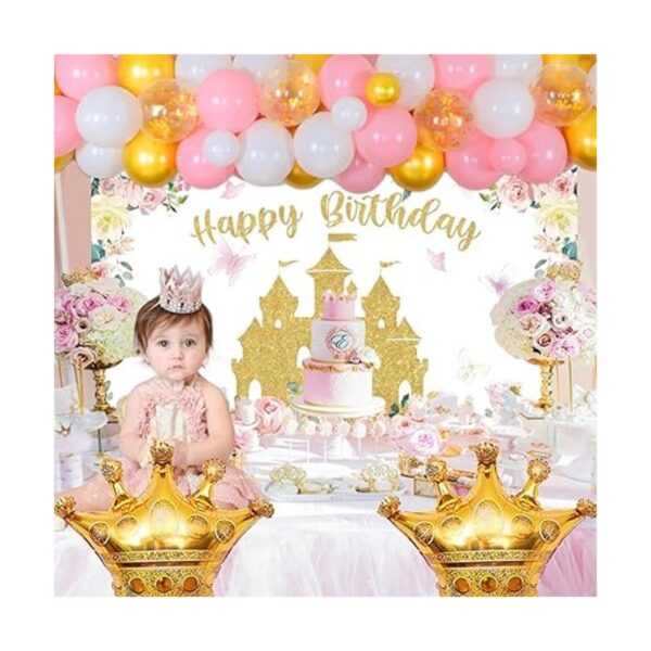 Kit de guirnalda de globos de princesa pequeña fondo de_2