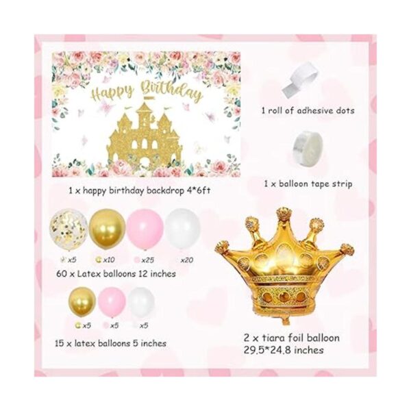 Kit de guirnalda de globos de princesa pequeña fondo de_6
