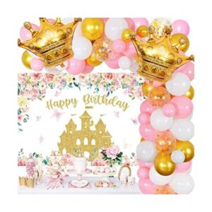 Kit de guirnalda de globos de princesa pequeña fondo de_1