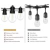 Cadena de luces LED para exteriores S14 de 30 pies con 10_3