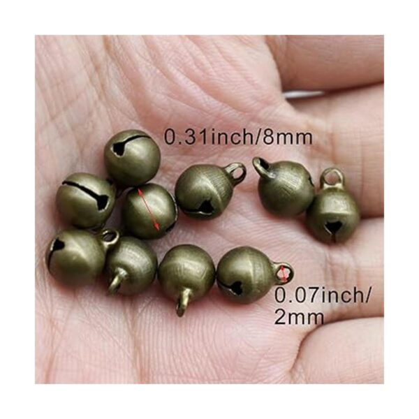 Pinenjoy 200 piezas mini campana de bronce de 0.3 pulgadas_2