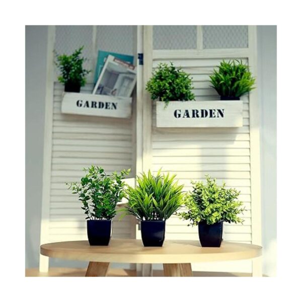 Greentime Juego de 3 plantas artificiales en maceta