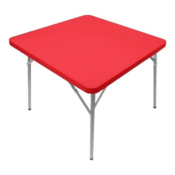 Mantel cuadrado ajustable para mesa de cóctel color rojo