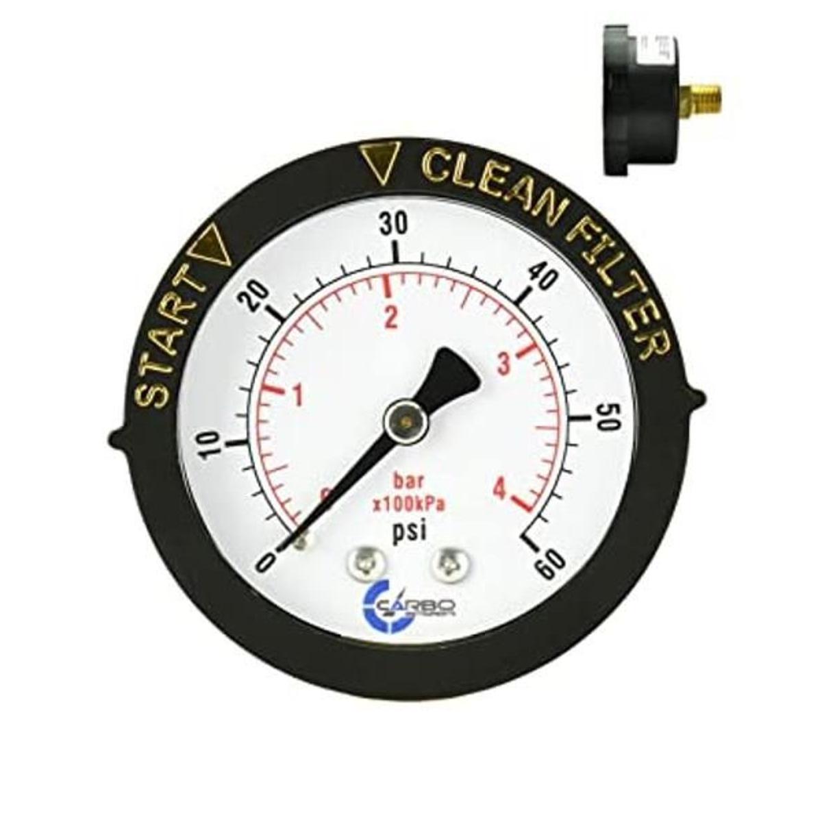 CARBO Instruments Medidor de presión de agua para filtro