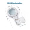 Lupa con luz lupa de mano 30X lupa iluminada con 12 LED