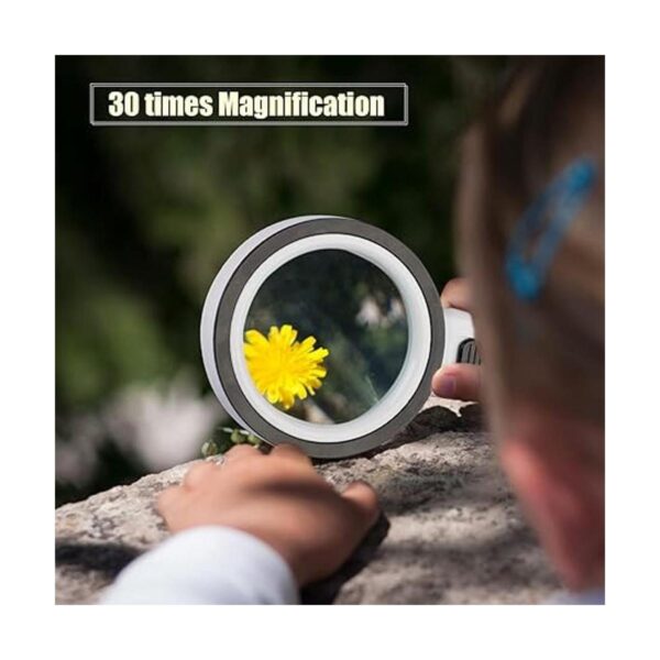 Lupa con luz lupa de mano 30X lupa iluminada con 12 LED