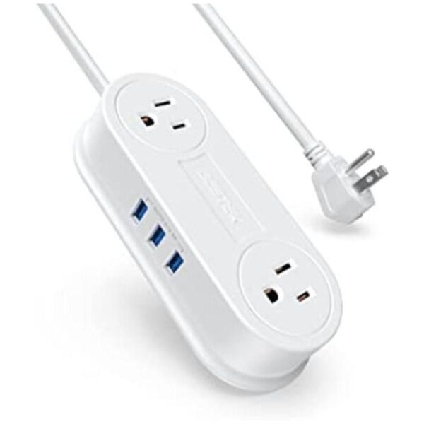 BESTEK Tira de alimentación pequeña con 3 puertos USB 2_1