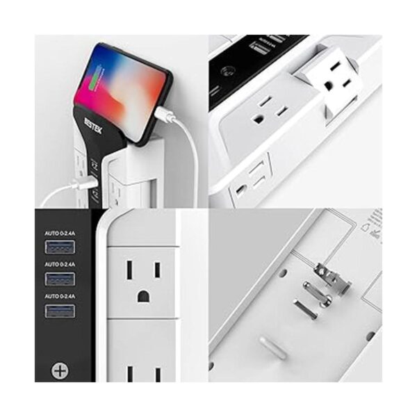 BESTEK Regleta protectora de sobretensiones de 7_5