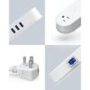 BESTEK Tira de alimentación pequeña con 3 puertos USB 2_6