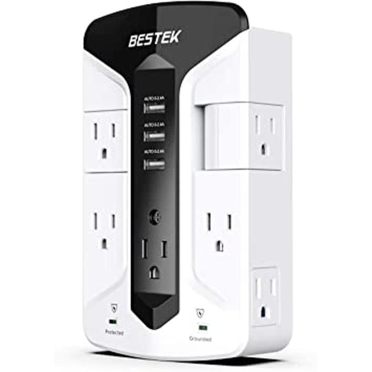 BESTEK Regleta protectora de sobretensiones de 7
