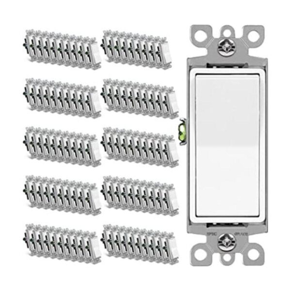 BESTTEN Interruptor de luz de pared decorativo de un solo