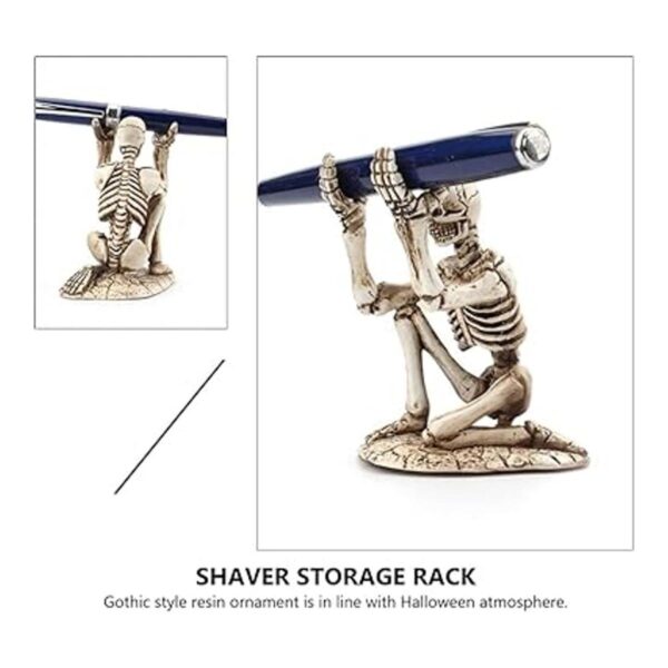 BESTOYARD Soporte para bolígrafos de calavera con diseño