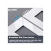 BESTTEN Placa de pared sin tornillos de 3 bandas serie_6