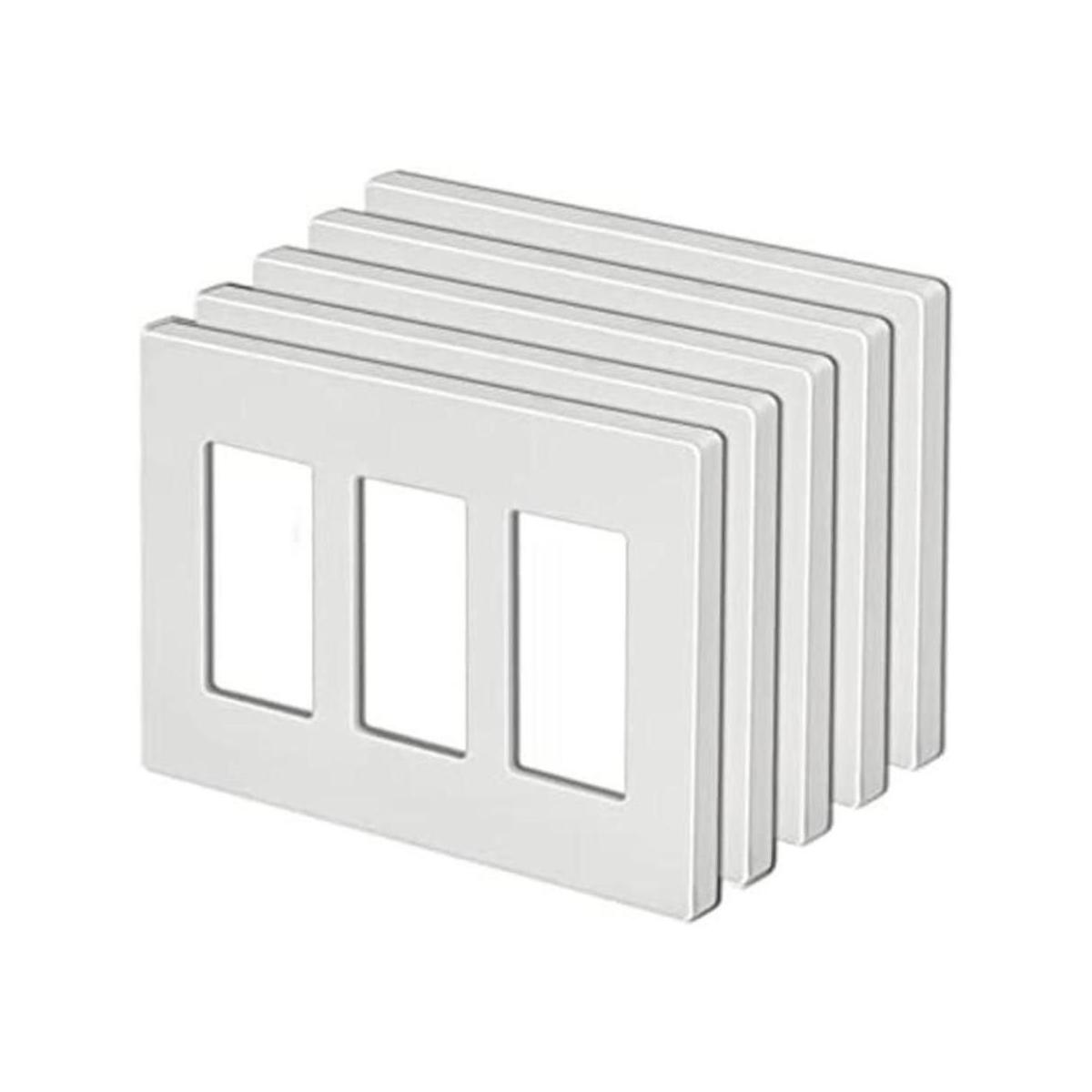 BESTTEN Placa de pared sin tornillos de 3 bandas USWP4 de