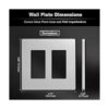 BESTTEN Placa de pared plateada sin tornillos de 2