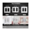 BESTTEN Placa de pared plateada sin tornillos de 2