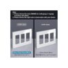 BESTTEN Placa de pared sin tornillos de 3 bandas serie_5