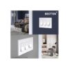 BESTTEN Placa de pared sin tornillos de 3 bandas serie_2