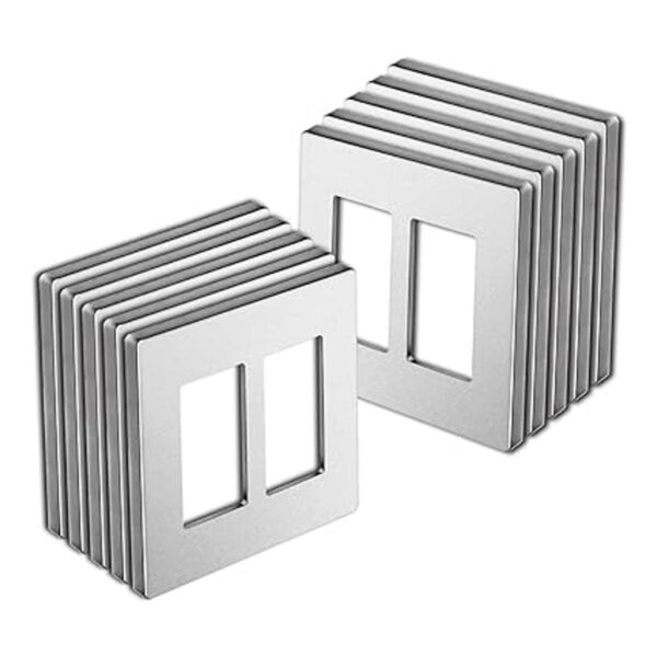 BESTTEN Placa de pared plateada sin tornillos de 2