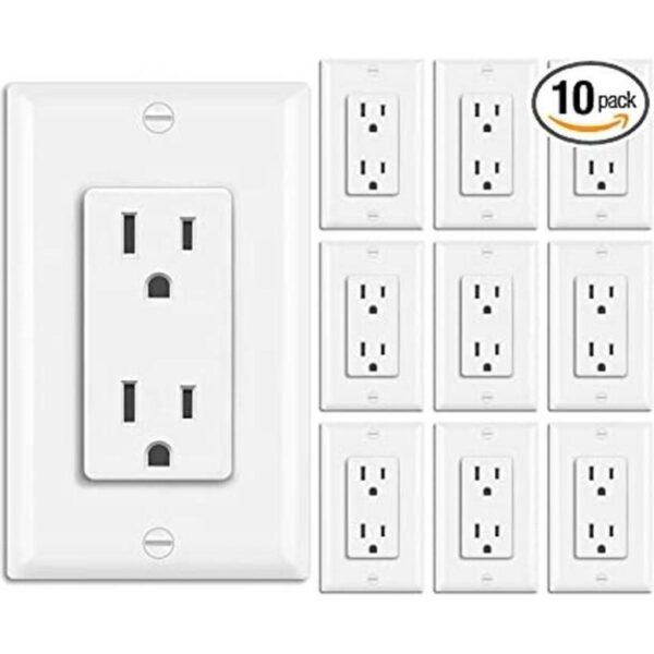 BESTTEN Receptáculo decorativo de 15 amperios para uso