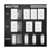 BESTTEN Receptáculo decorativo de 15 amperios para uso