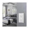 BESTTEN Receptáculo decorativo de 15 amperios para uso