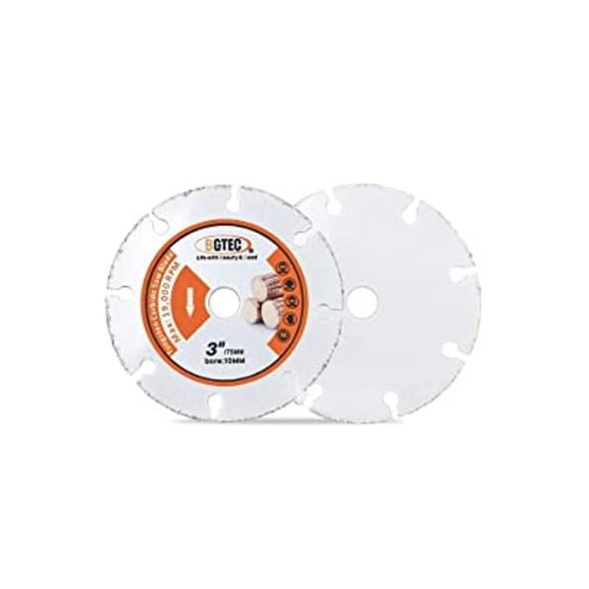 BGTEC Disco de corte de madera de diamante 2 hojas de