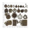 BIHRTC Colgante de esfera de reloj de bronce envejecido