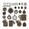 BIHRTC 40 piezas de bronce antiguo mezcla de esqueleto