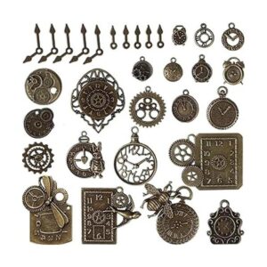 BIHRTC 40 piezas de bronce antiguo mezcla de esqueleto