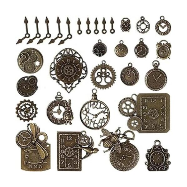 BIHRTC 40 piezas de bronce antiguo mezcla de esqueleto