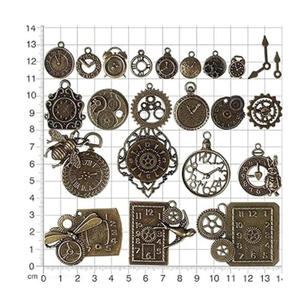 BIHRTC 40 piezas de bronce antiguo mezcla de esqueleto