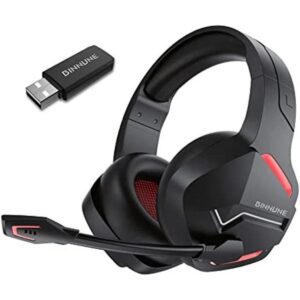 BINNUNE Audífonos inalámbricos para juegos con micrófono