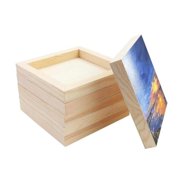 BILLIOTEAM Paquete de 6 paneles de madera cuadrados sin_1