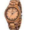 BIOSTON Reloj de madera natural hecho a mano analógico de