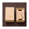 BIOSTON Reloj de madera natural hecho a mano analógico de